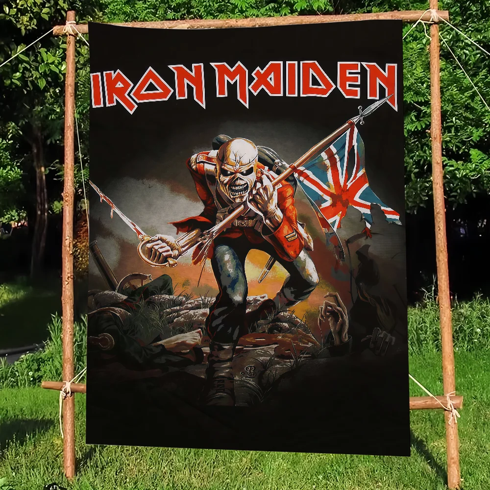 علم روك تزيين I-I-ron في الهواء الطلق نزهة حفلة موضة الفن زينة معلقة M-Mai-D-den الفرقة حفلة المنزل #5