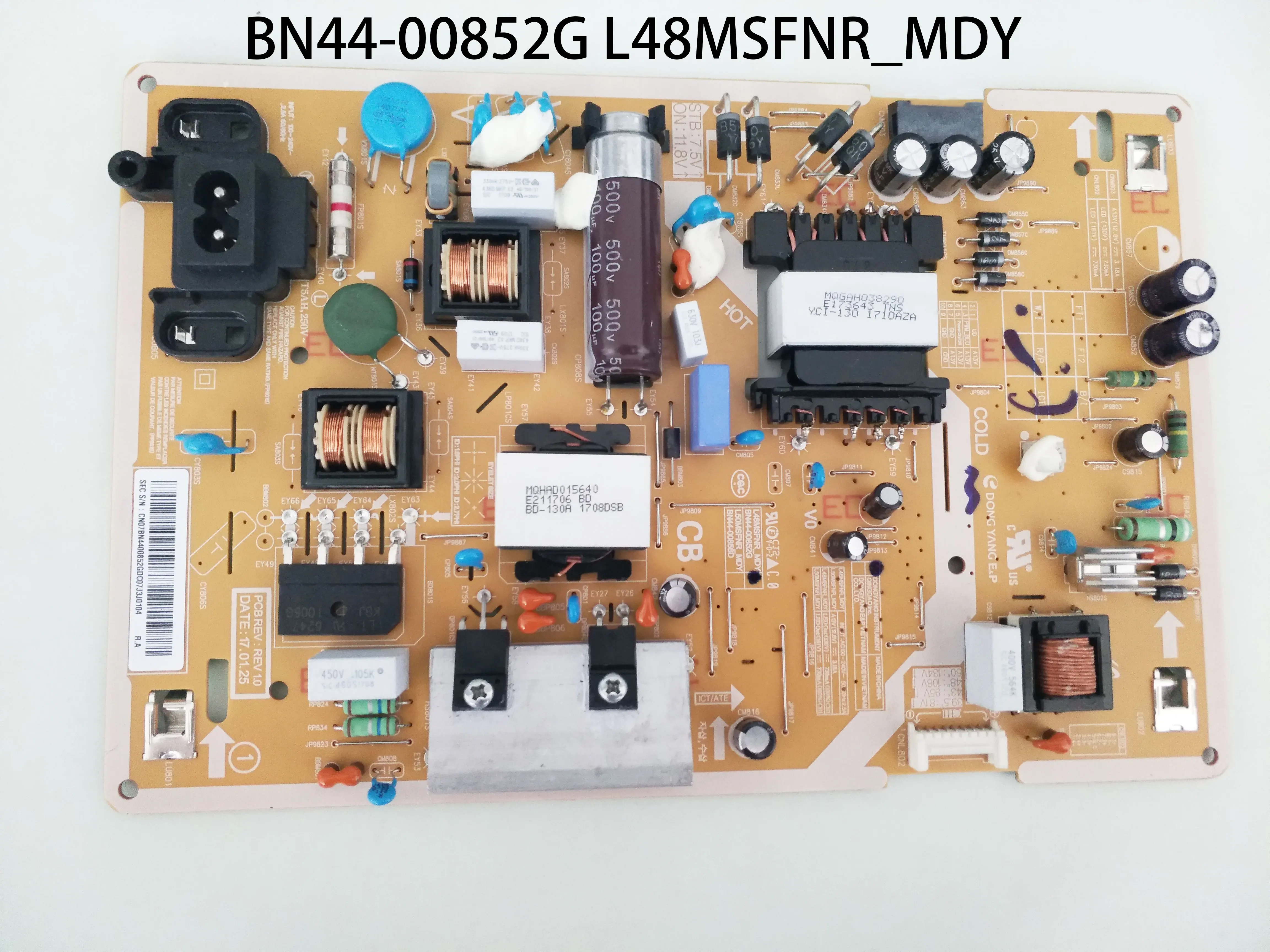 

Original Power Supply Board L48MSFNR_MDY BN44-00852G PSU is For UA49M5300AJ UA40N5300AKXXY UA40N5300AK UA40N5300 LCD TV