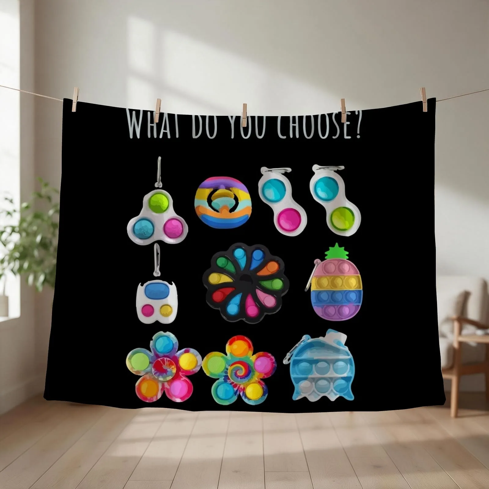 Your choice: Pop it, Simple Dimple or Snipers Throw Blanket Hair Blankets For Bed Soft Plush Plaid Blankets