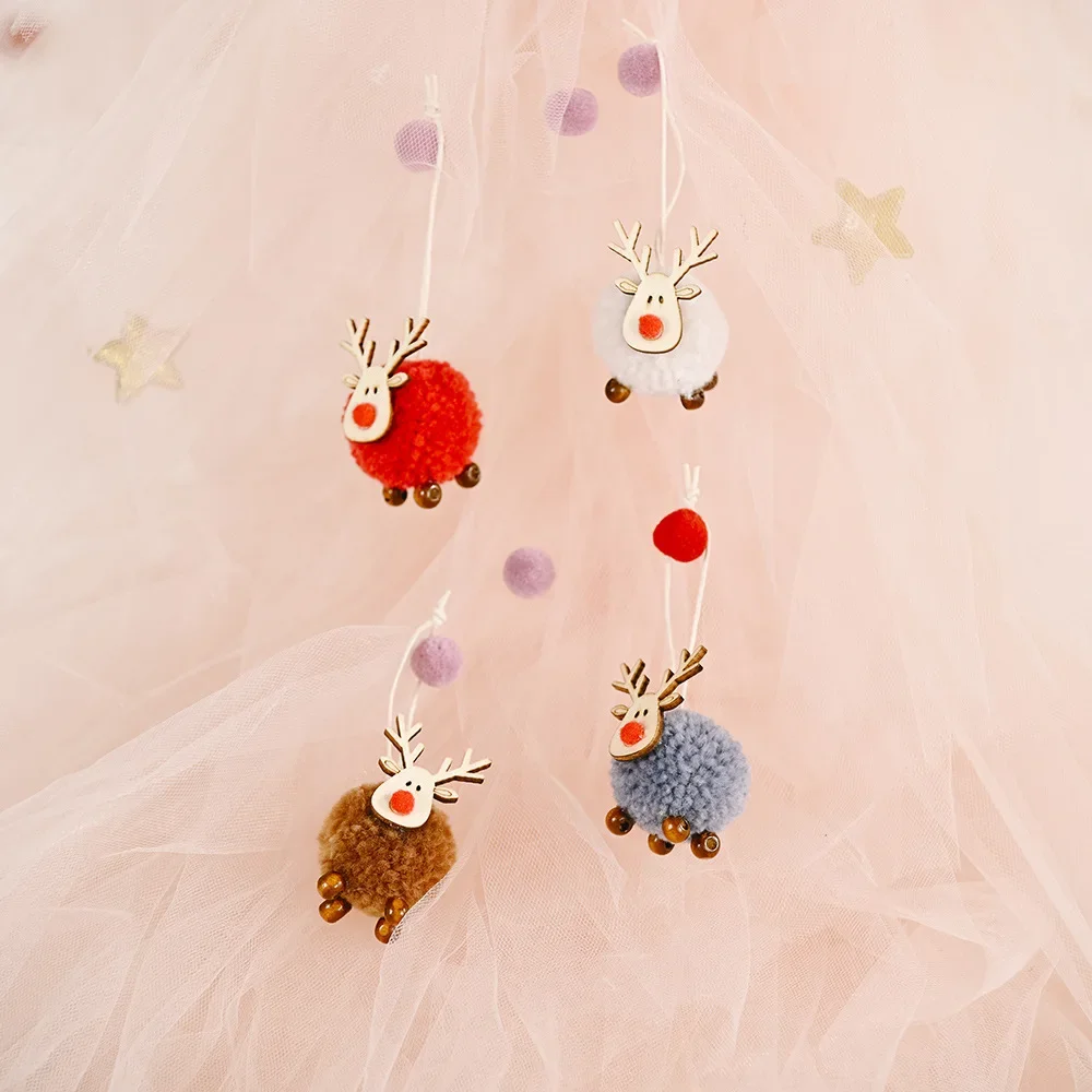 Christmas decorations felt deer pendants creative new elk pendants Christmas tree hanging gifts