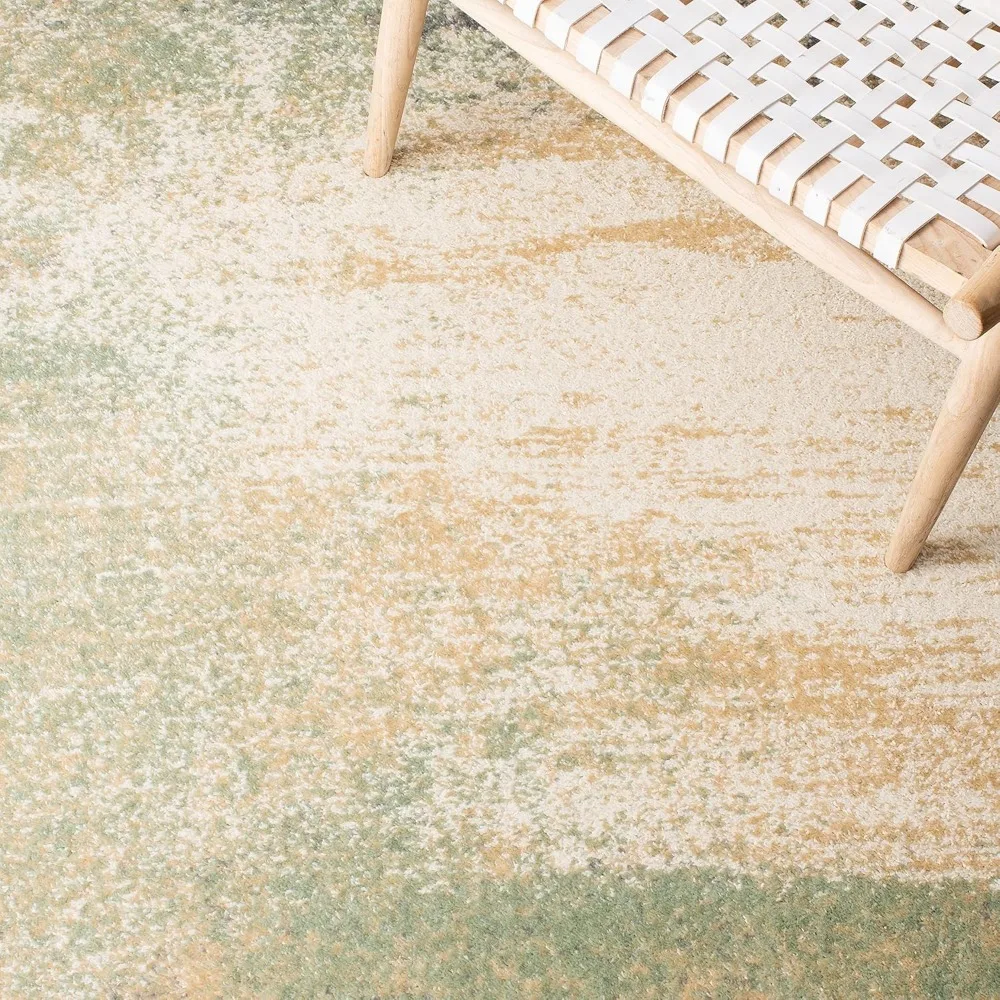 Area Rug 8x10 - Collezione Adirondack - Grande - Avorio e salvia, design astratto moderno, non fuoriuscite e facile da pulire, ideale