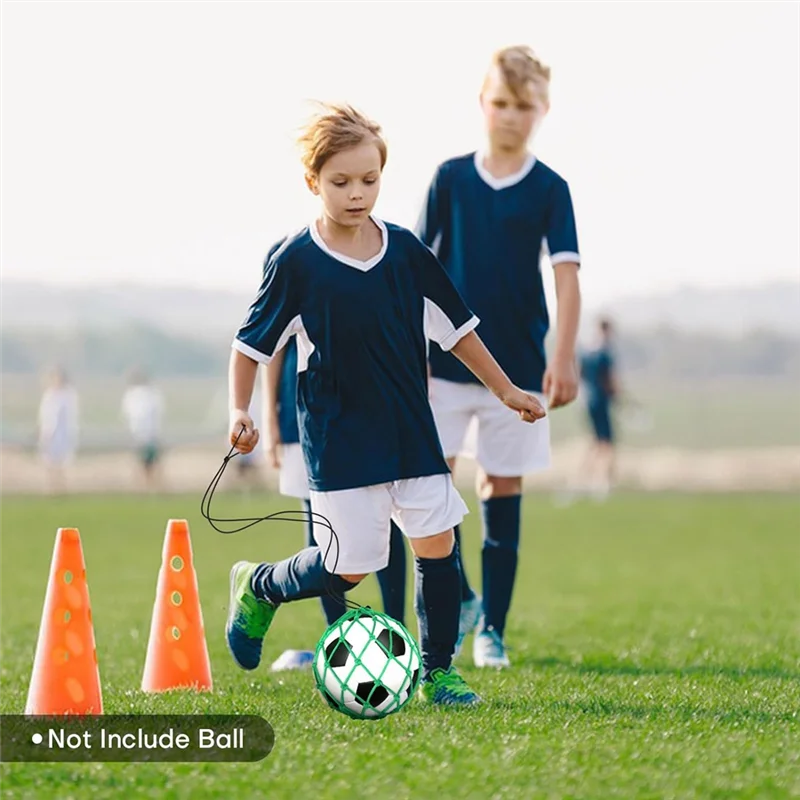 AED4-2PCS كرة القدم ركلة المدرب كرة القدم صافي كيكر، للكرة حجم 3، 4، 5، سولو كرة القدم ركلة ممارسة التدريب المعونة