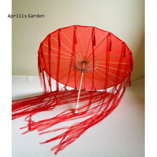 82cm 코스프레 빨간 우산 술 우산 고대 한 의상, 고대 의상 사진 우산 Hanfu 파라솔 