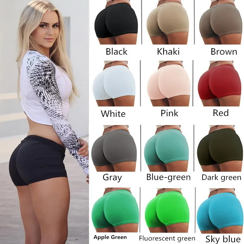 

Women Shorts Summer Multi Colors Beach Casual Slim Elastic Skinny Short Street Fashion Sexy Ladies Hot Mini Tight Pantaloncini