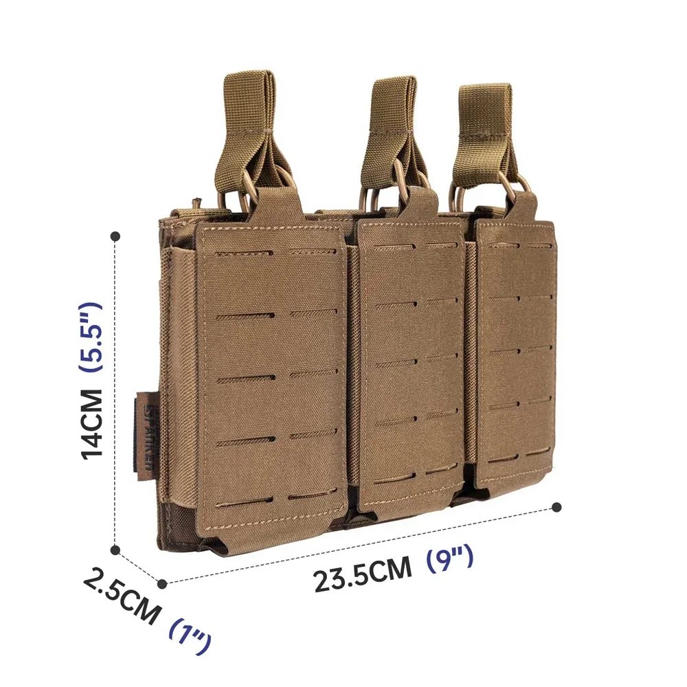 Tactical Triple Magazine Pouch Molle Mag Bag for M4 M14 M16 AR15 G36 Magazine Pouches Outdoor Hunting Tool Mag Holder