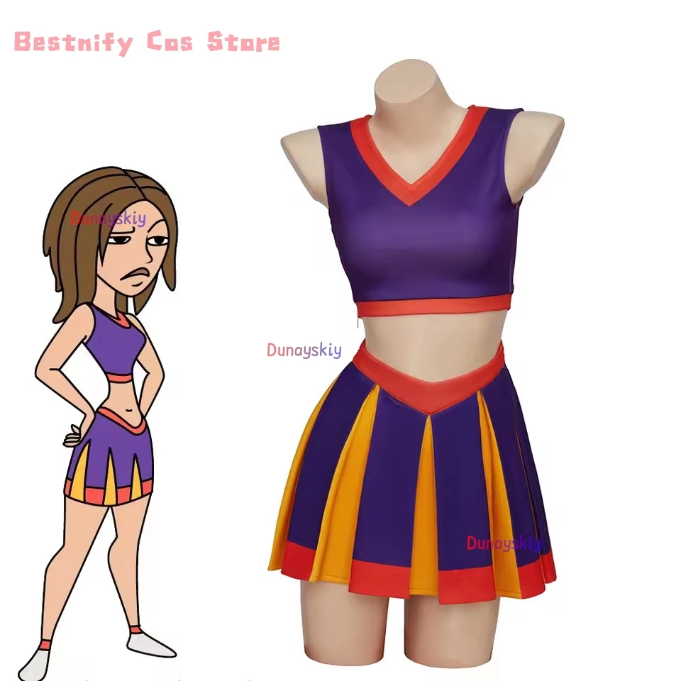

Anime kim cheerleader possible cosplay costume Ann possible High School cheerleader Cosplay crop top and Mini Skirt Set