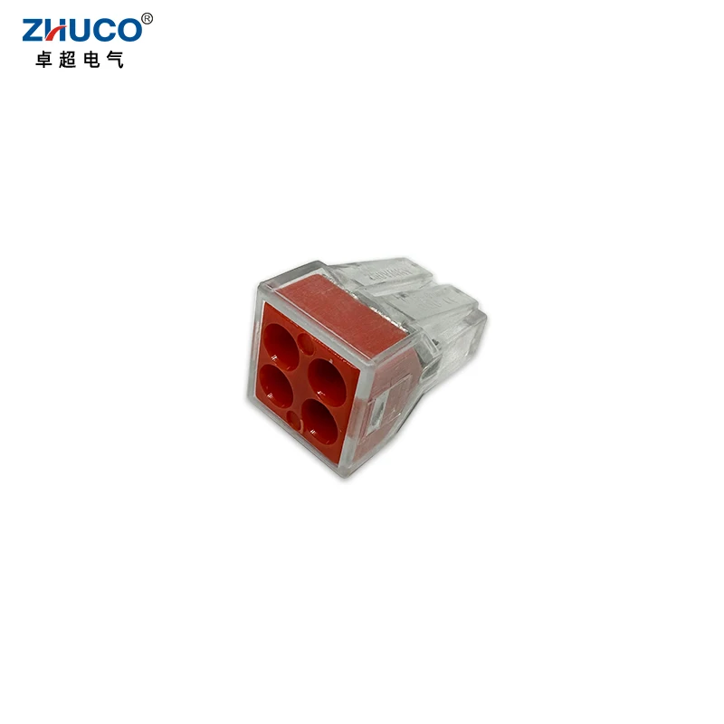 20pcs PCT-104 Copper 1 In 3 Out Fast Wiring Terminal Electrician Hard Wire Parallel Connection Terminal Branch Line Connector