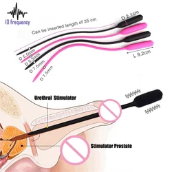 10 Frequency Urethral Catheter Vibrator Penis Plug Vibrating Urethral Plug Penis Insertion Urethra Sound Dilator Sex Toy For Men