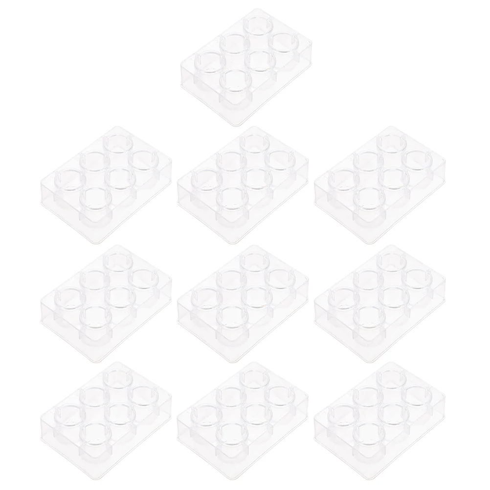

10pcs 6-Hole Well Plate Reaction Board Experiment Plates Multifunctional Lab Supplies Colorimetric Storage Vessel Translucent