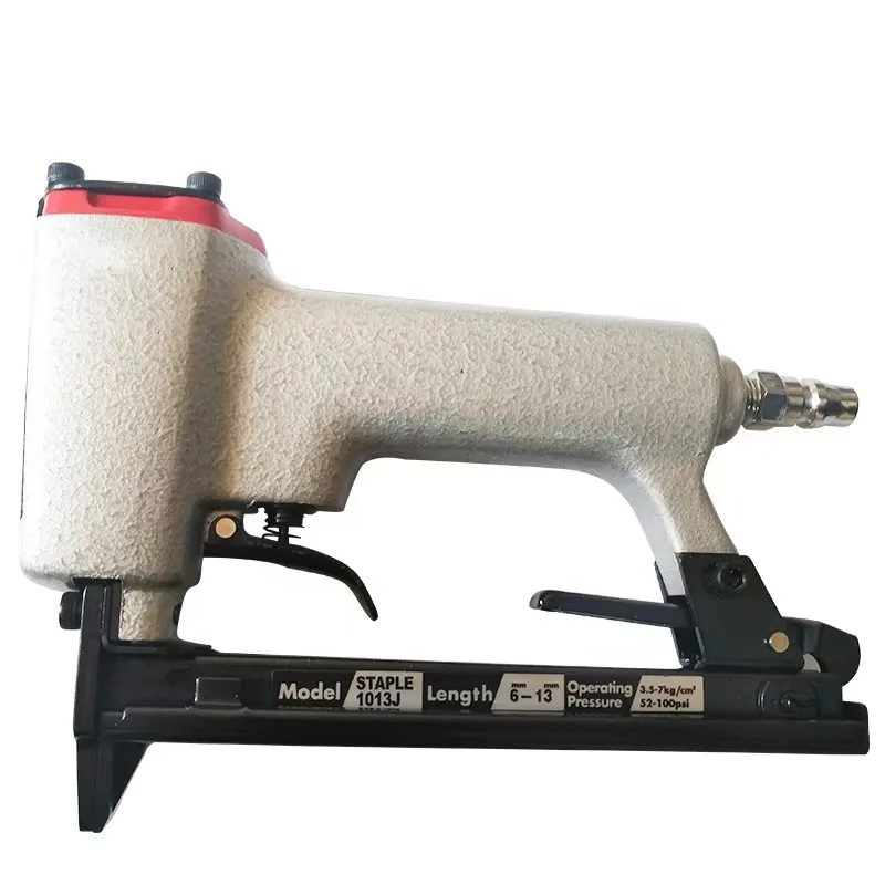 

Промышленный и DIY класс U-образный пневматический степлер 1013J Brad Nailer Пистолет для гвоздей 20GA 100, емкость гвоздей