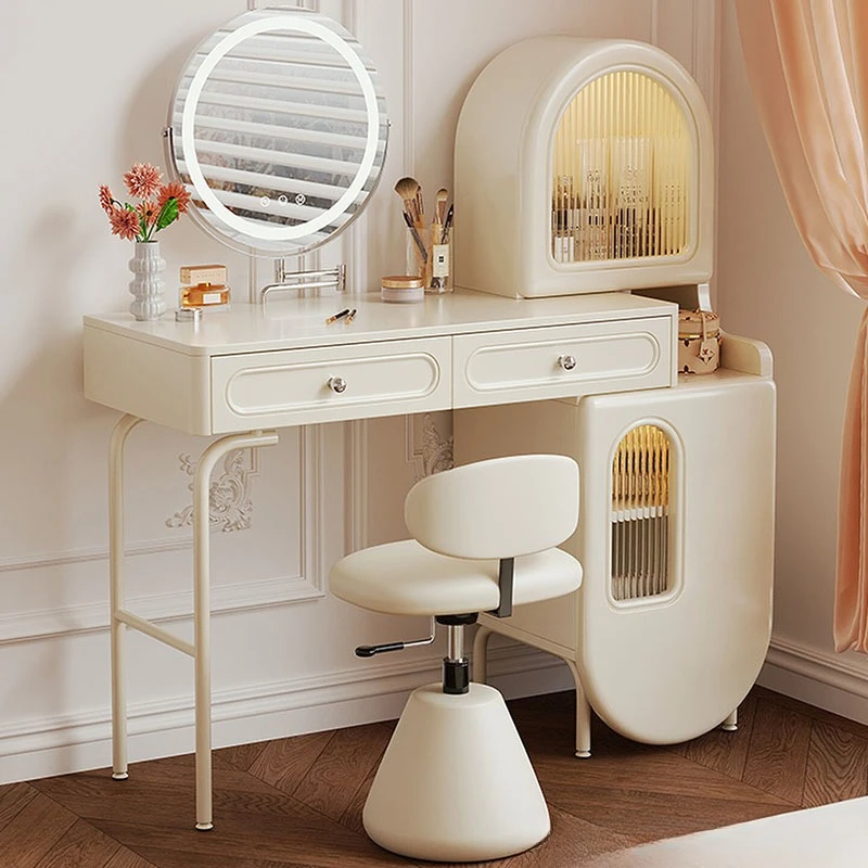 Chinese Style White Vanity Table Cream Design Luxury Modern Aesthetic Cheap Dressing Table Interior Penteadeira Salon Furniture