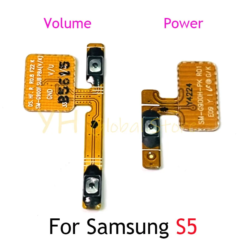 

1Set For Samsung Galaxy S5 Power On Off Switch Volume Side Button Flex Cable Repair Parts