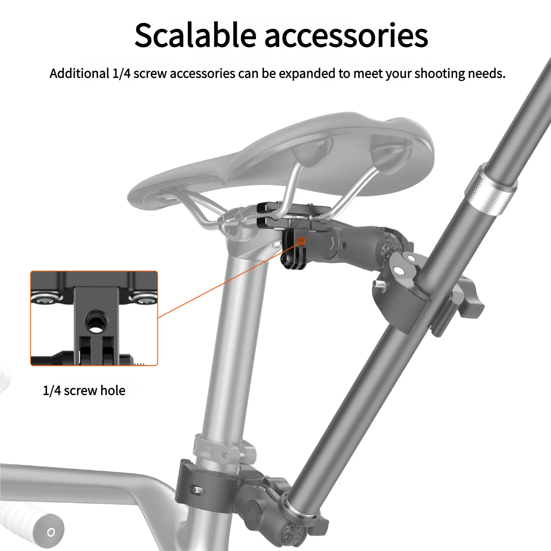 Fahrradzubehör Montage-Kit für Insta360 X5 X4 X3 Fahrrad-Heckhalterung für Insta 360 Fahrradzubehör – Detail 6