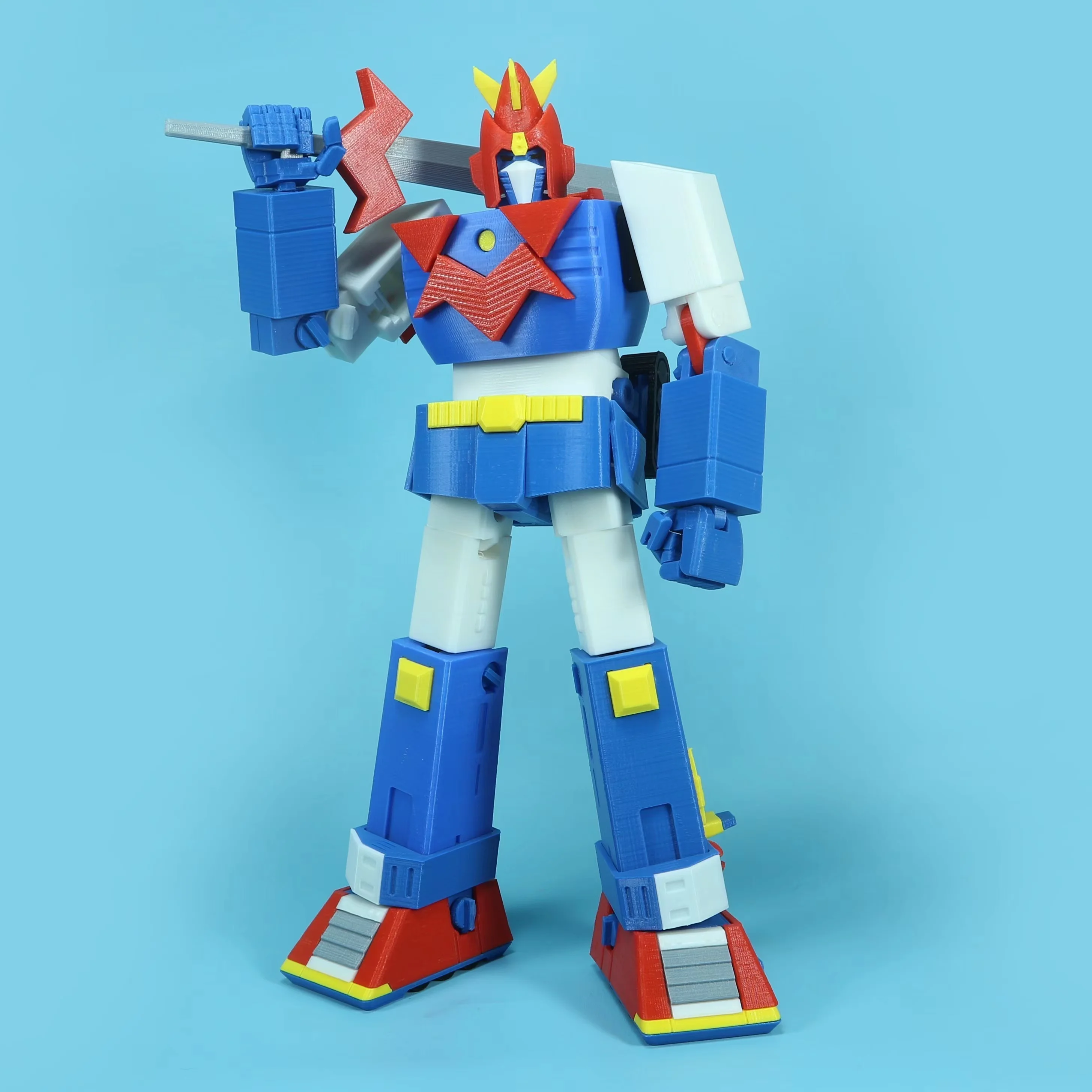 Hyperelectromagnetic Robot Borudis V VOLTES V Statue Multi-joint Movable 3D Printed Model