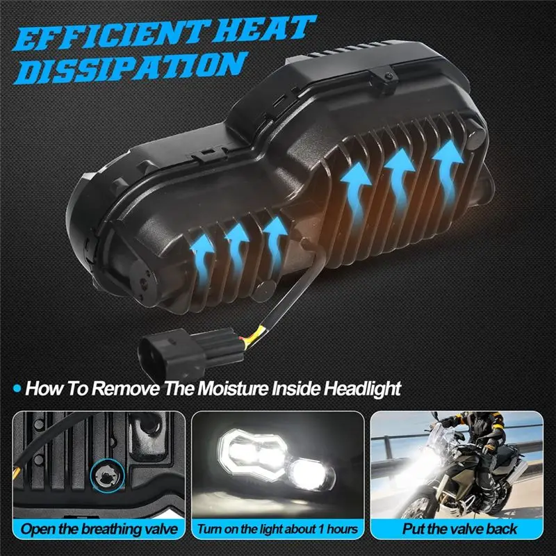 Authentic Motorcycle LED Headlight High Low +DRL LED Head Light Assembly For BMW F800GS F800GS ADV Adventure F700GS F650GS R