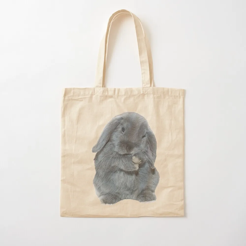 A Grey Mini Lop Bunny Rabbit Art Tote Bag tote men personalized Woman shopper women Canvas