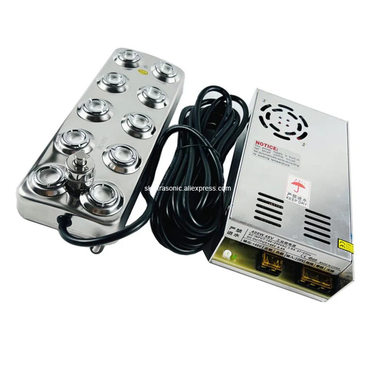 Ultrasonic Incubator Mist Maker Ultrasonic Humidifier 10Head Ultrasonic Fogger For Mushroom Growing