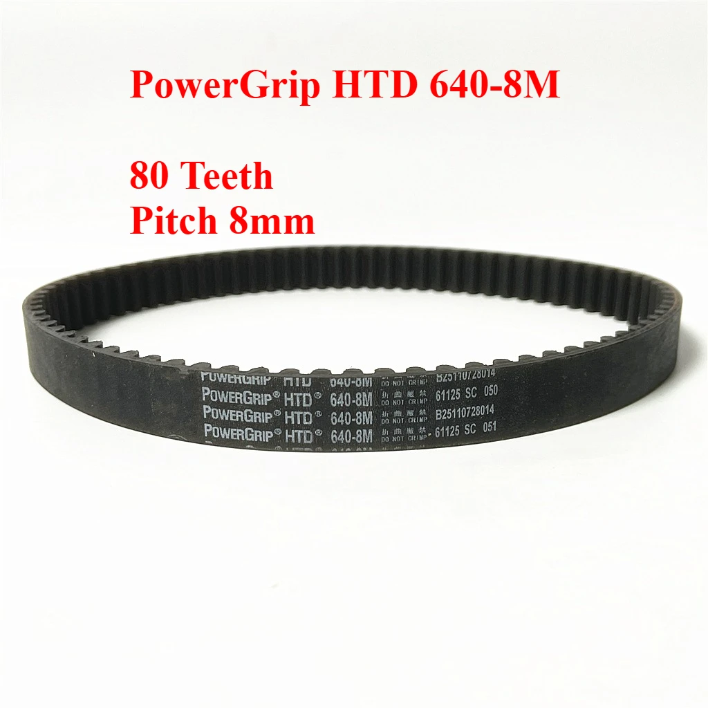 PowerGrip HTD 640-8M 80 Teeth Pitch 8mm Neoprene Timing Belts 3D Printer Lathe Milling Machine Sander Centrifuge Drive Belt
