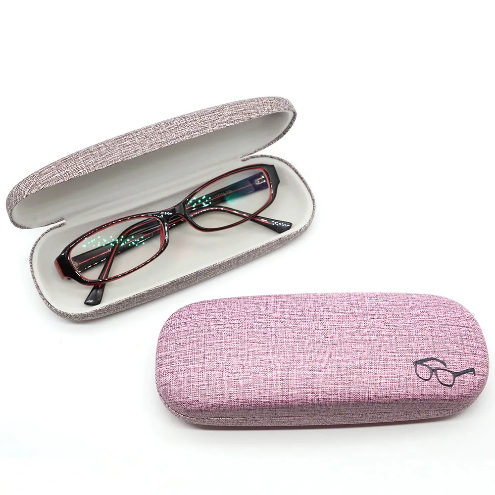 Fashion Glasses Case Hard Shell Linen Fabrics Eyeglasses Cases Cover Protective for Men Women Sunglasses Eyewear Glasses Box