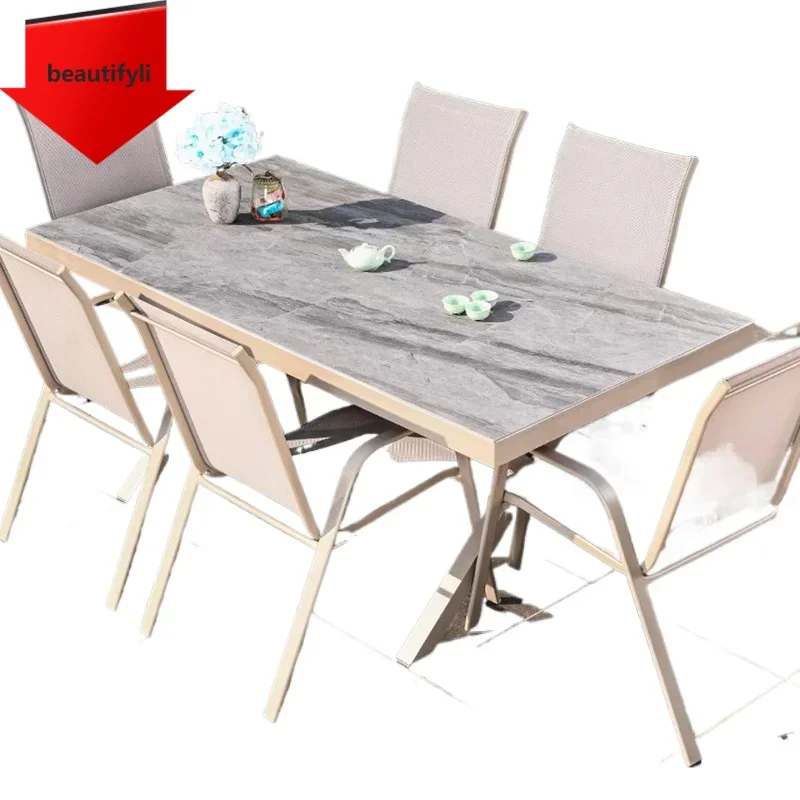 

A55 Nordic Modern Outdoor Tables Balcony Luxury Lounge White Outdoor Tables Minimalist Armchair Aire Acondicionado Cuarto Furnit