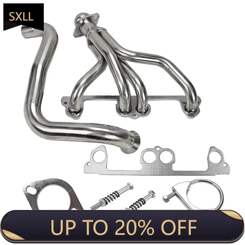 

SXLL1997 1998 1999TJ 2.5l L4 Stainless Steel Exhaust Header Kit with Downspout T304