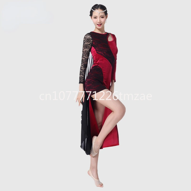 Belly Dance 2020 Female Adult Classical Dance Mesh Women's Skirt Practice Costumes Autumn and Winter Exercise Clothing