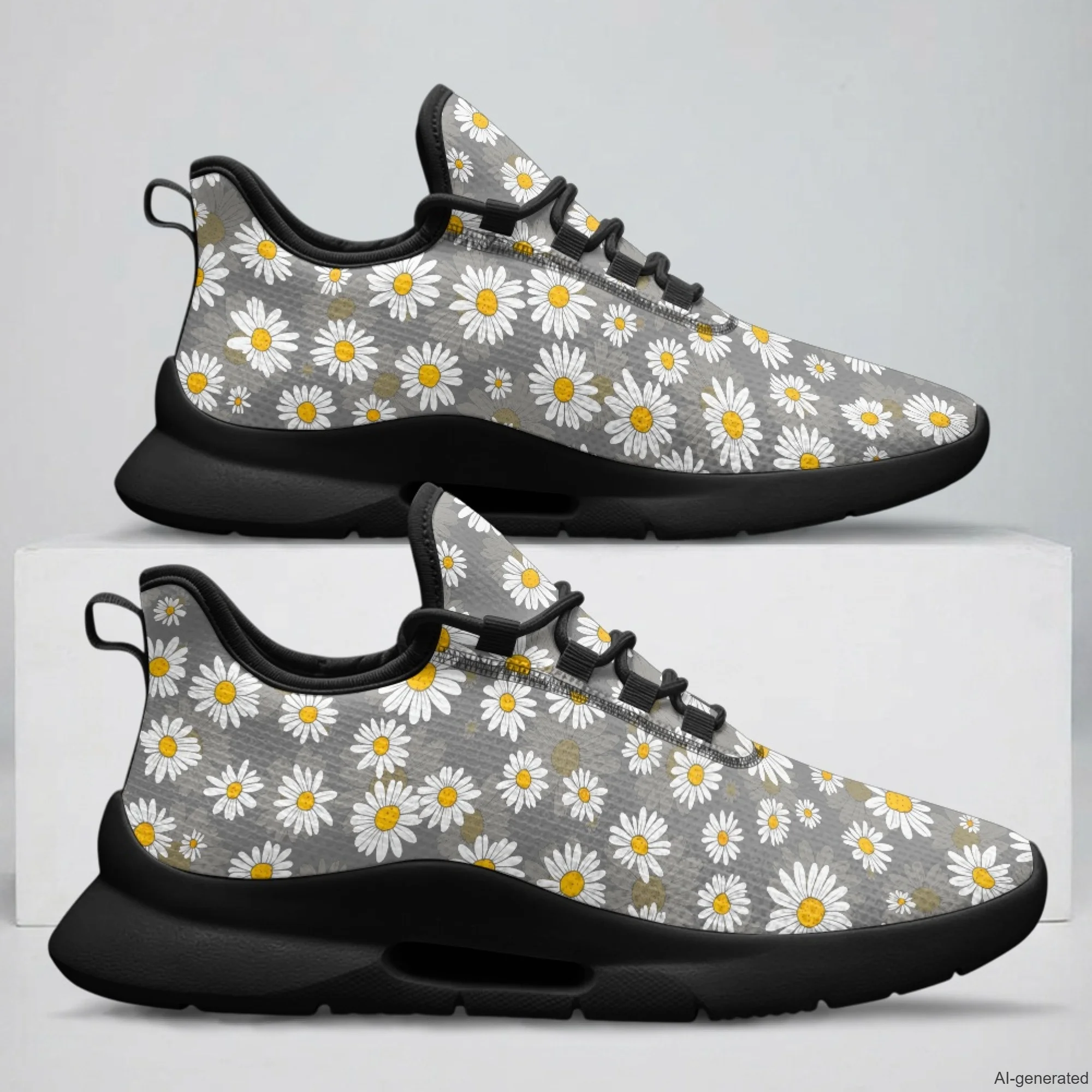 XIXIRIMIDO Nursing Sneakers for Woman Lace-up Casual Shoes Cheap Nursing Shoes for Women Nice Non-slip Nurse Sneakers Daisy