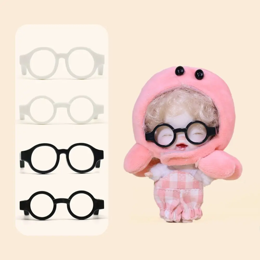 Black Frame OB11 Doll Round Glasses Round Miniature Doll Round Glasses Round Frame Square Frame Doll Mini Glasses Children Toy