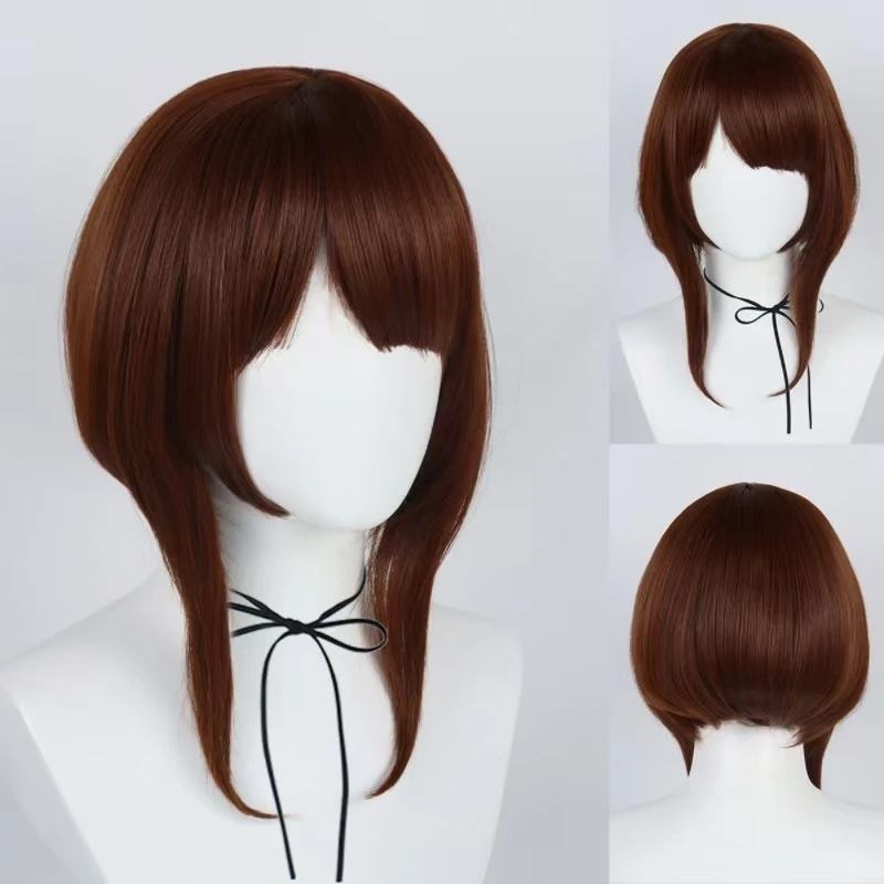 

Anime My Hero Academia Uraraka Ochaco short Brown Synthetic Hair Cosplay Wig Party Carnival Heat Resistant Synthetic Hair