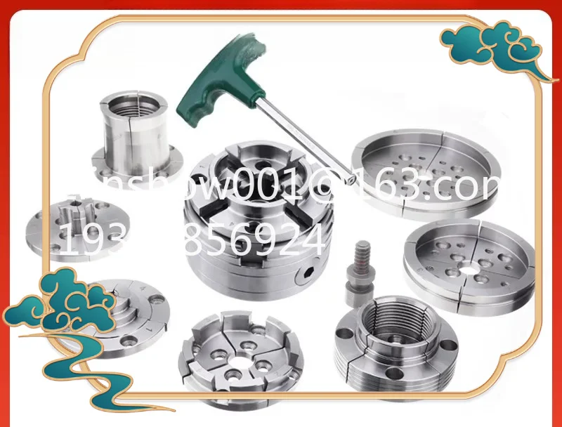 new wooden rotary lathe four-claw, self-centering linkage machine tool round claw umbrella tooth chuck M33
