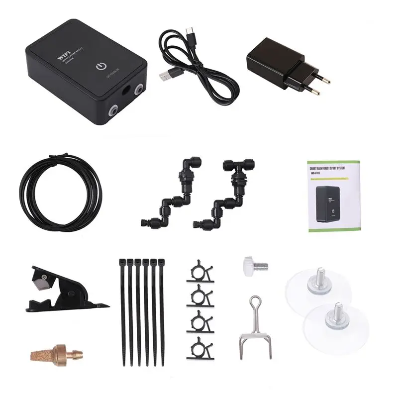 

ABSE-Wifi Smart Reptile Humidifier Timer Automatic Mist Rainforest Spray System Kit Sprinkler Controller Watering Kit