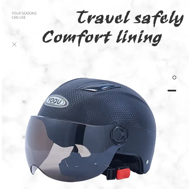 

Summer Motorcycle Riding Helmets Bike Bicycle Locomotive Scooter Cute Men Women Double Sun Visor Half Face Helmet