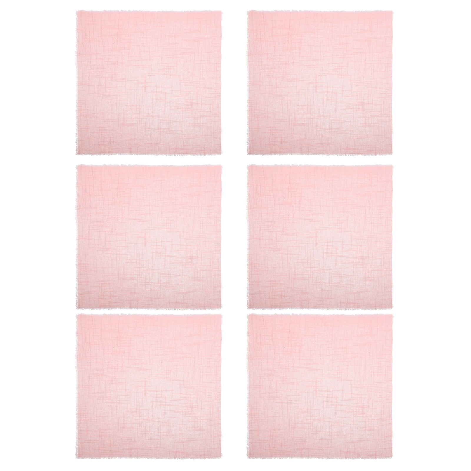 

6pcs Napkins Cloth Dinner Napkins Cloth H made 16 54x16 54 Inches Gray Pink Bulk Dinner Tableware Linen Bride Party Gifts