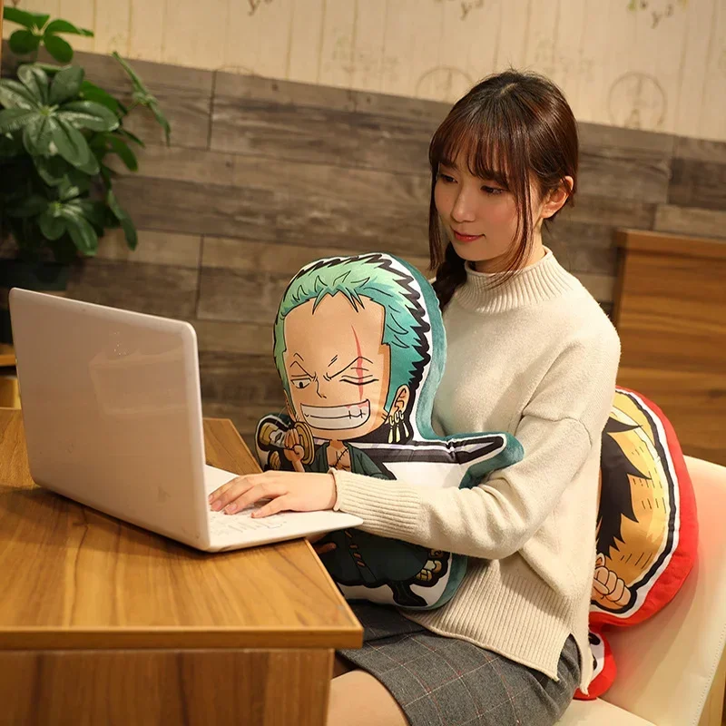 One Piece Pillow Doll Luffy Roronoa Zoro Sanji Chopper Usopp Cute Anime Peripherals Stuffed Toys Cushion Pillow Birthday Gift