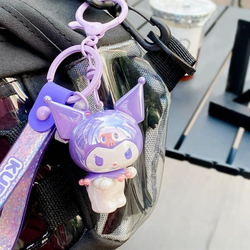 New Sanrio Hello Kitty Kuromi My Melody Cinnamoroll Pompompurin  Keychain Electroplating Pendant Creative Gifts Sense of Luxury
