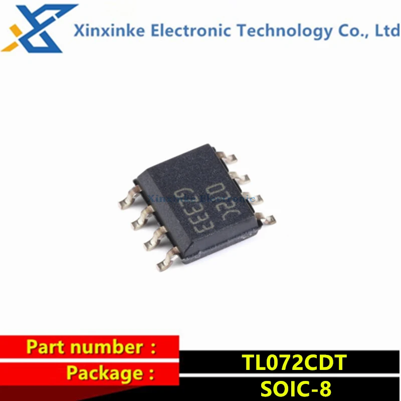 10PCS TL072CDT Marking：072C SOIC-8 4MHZ Operational Amplifier Chip