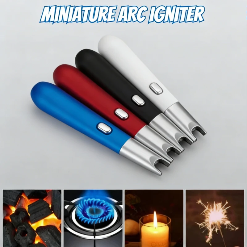 

Миниатюрная электрическая дуговая зажигалка | USB-заряжаемая ветрозащитная плазменная импульсная зажигалка без пламени для кухни, барбекю на открытом воздухе и свечей
