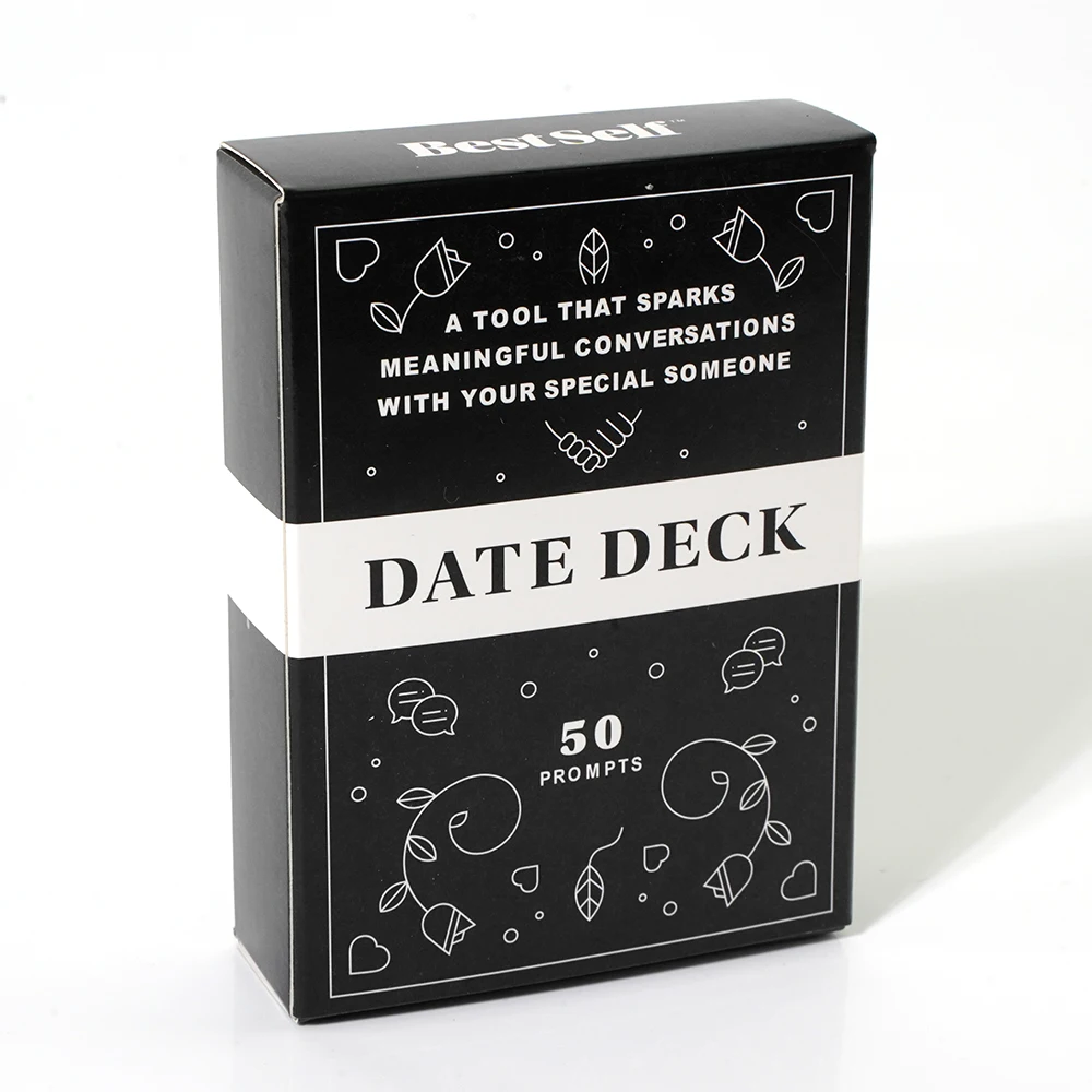 50 Cards Date Deck Card Game by BestSelf Exciting Engaging  Conversation Prompts Perfect for Unlocking Connection Companionship