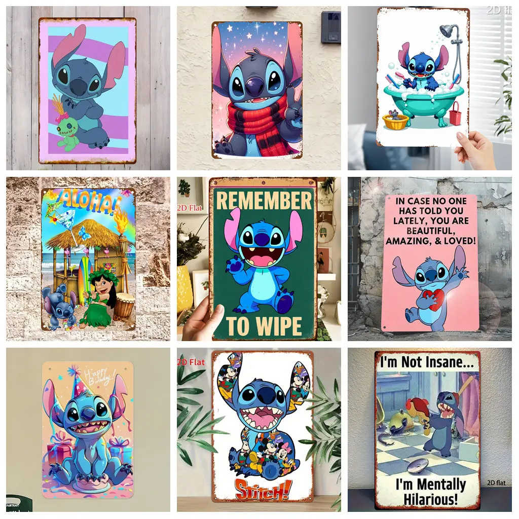

Miniso Stitch Hilarious Daily Life Metal Sign, Retro Plaque, Sign, Alcohol Drinker, Pub, Club, Man Cave, Kitchen Wall Decoration