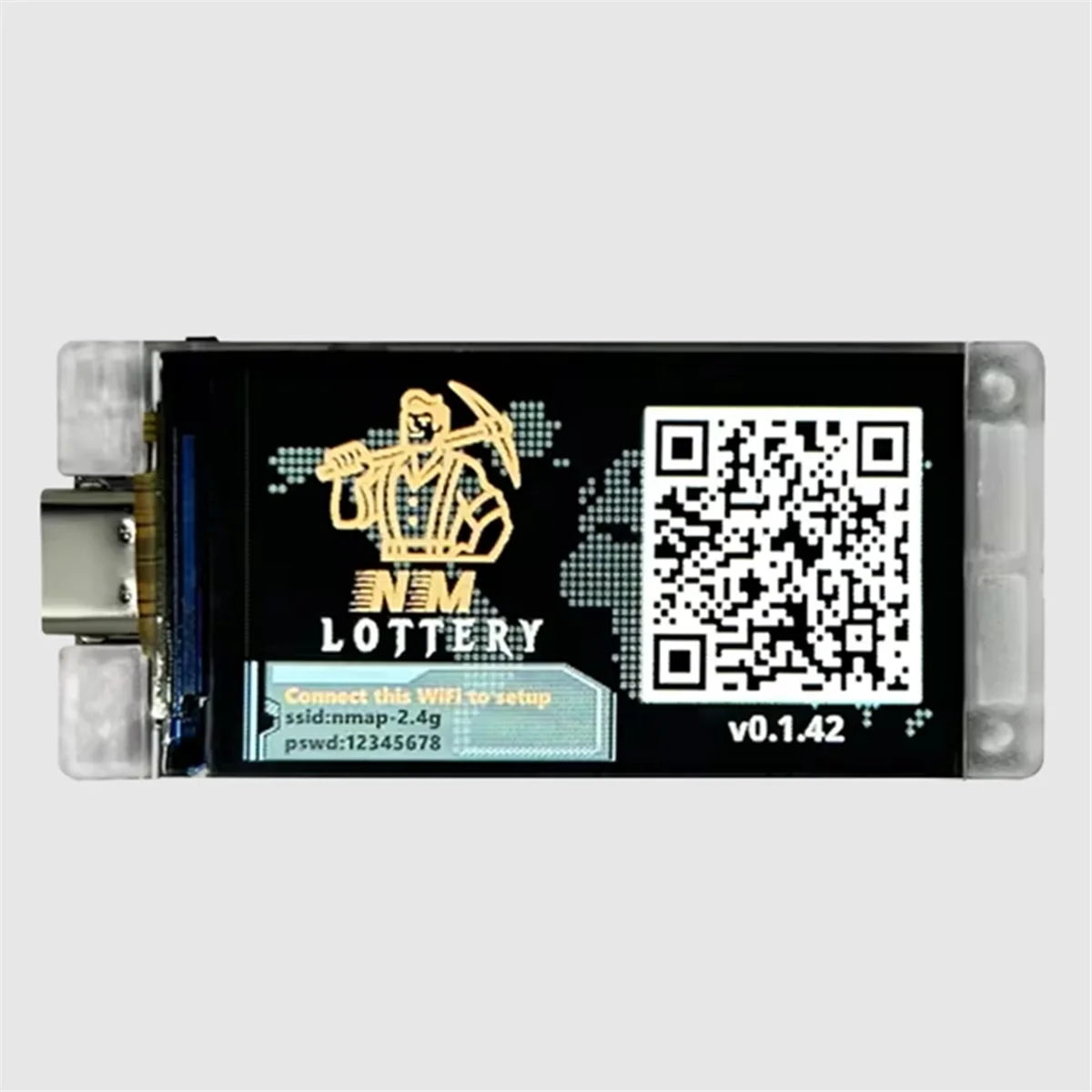 New!! Bitco Nerd Miner BTC Crypto Solo Lottery 117KH/S Heltec Vision Master T190 Consumption WiFi Connection