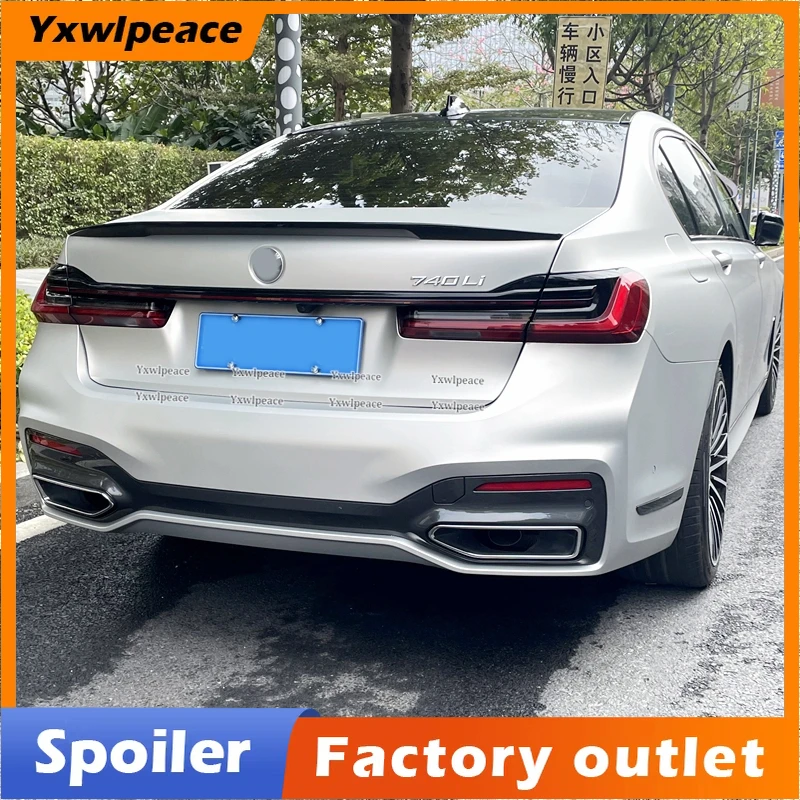 

For BMW G11 G12 7 Series Sedan 4-Door 2018-2021 Spoiler ABS Plastic Primer Color Rear Trunk Lip Spoiler Body Kit Accessories