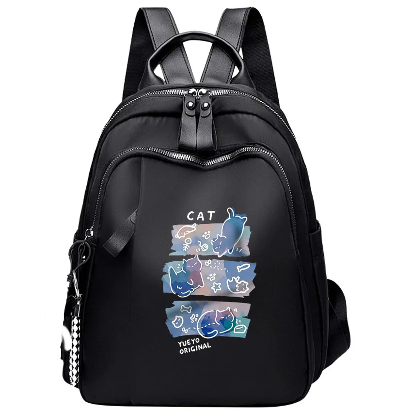

Забавный рюкзак в японском стиле с принтом «шалостный кот», дорожная сумка на двойных лямках, школьная сумка, женская многофункциональная сумка, рюкзак