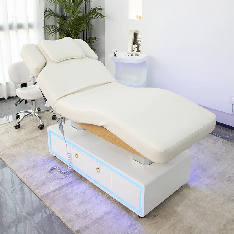 Camas De Masaje De pestañas multifuncionales, sofás cómodos eléctricos De belleza, camas De Masaje ajustables, muebles De cuero PU, Mesa De Masaje MHAMC
