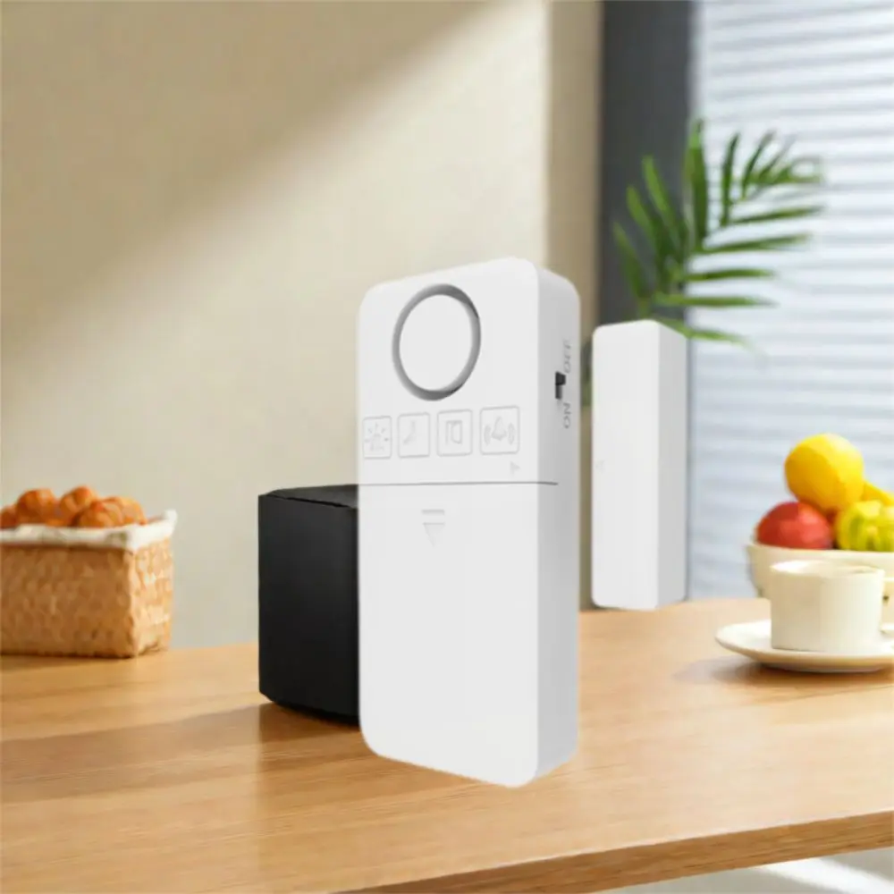 Fashionable Door Window Sensor Alarm Convenient Multipurpose Wireless Home Alarm Mini White Magnetic Burglar Alarm Window