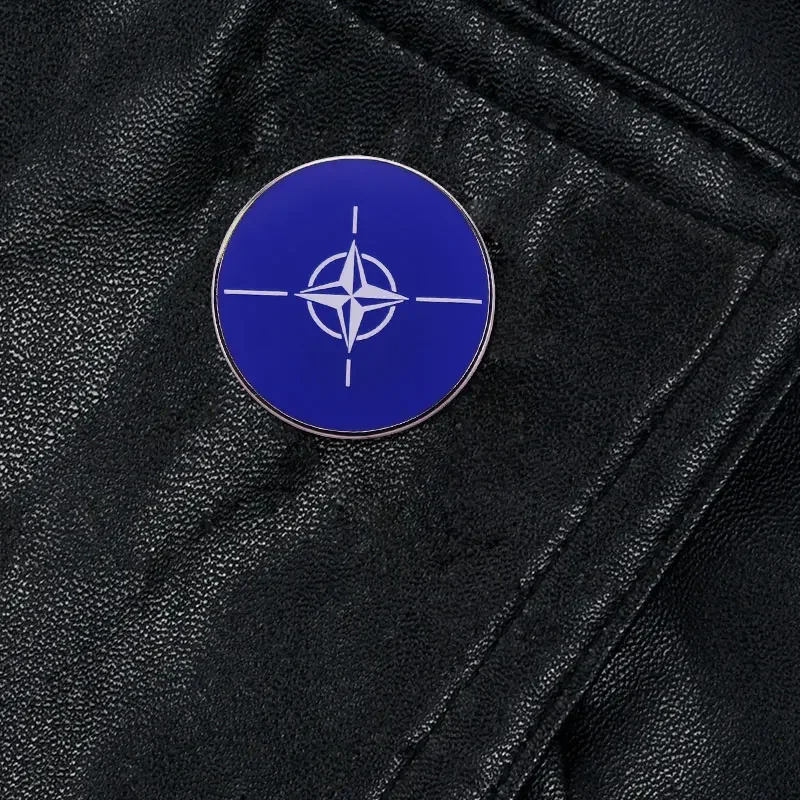 NATO MILITARY FLAG Badge Europe North Atlantic Treaty Organization Alliance Flags Enamel pin Emblem - view 4