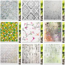 AFDB Frosted Window Privacy Film Static Cling Window Sticker Non-Adhesive Stained Glass Film Decorative Glass Vinyl for Home