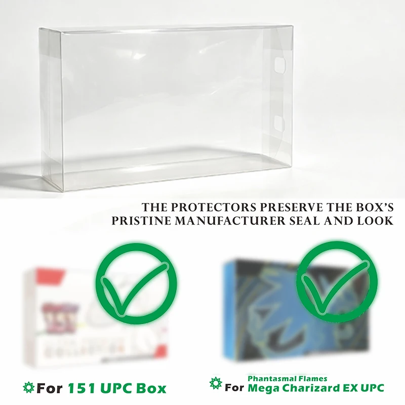 Transparente Schutzhülle aus Kunststoff für die Mega Charizard EX UPC / 151UPC-Box. – Detail 5