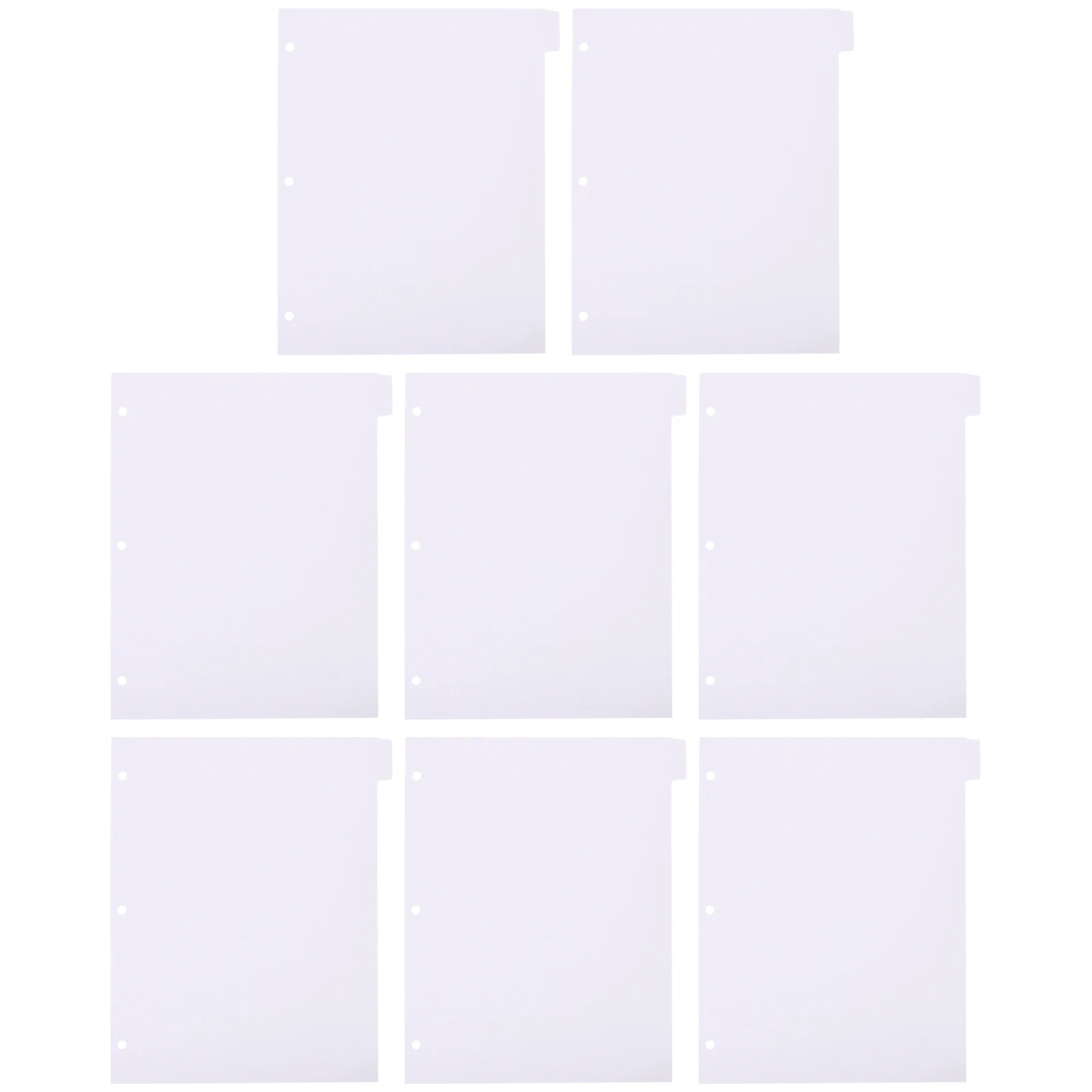 

8pcs A4 Hole Punch Index for Plastic Tabs Punched Loose Binder Dividers Dividers For Binder With Tabs Leaf ganizers