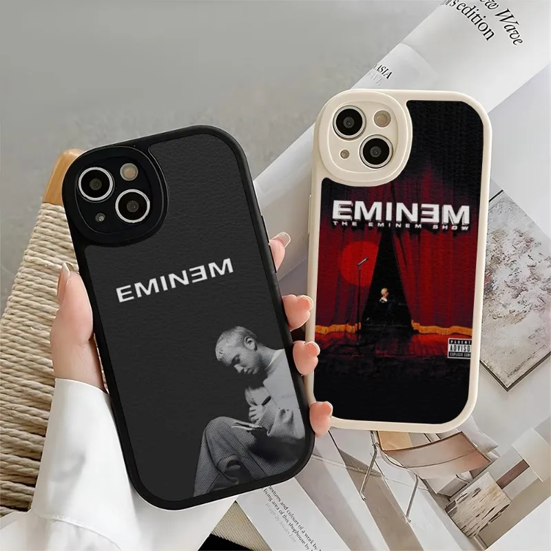 Marshall Mathers Eminem Phone Case For IPhone 14 11 13 12 Pro Max Mini Xs X Xr 7 8 Plus SE2020 Leather Texture Cover