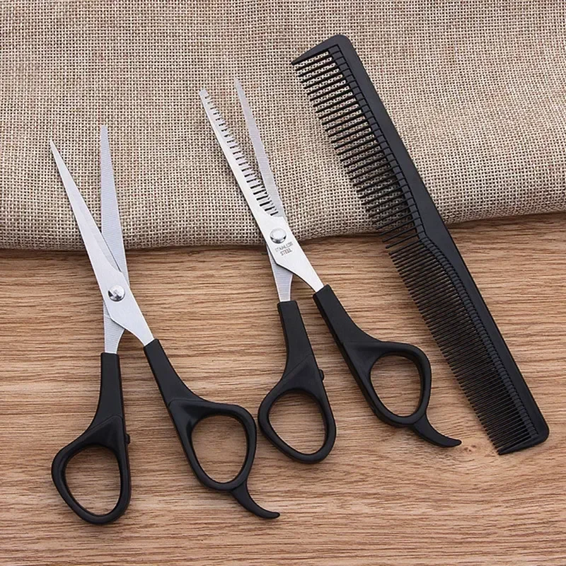 

3Pcs/Set Hair Scissors Cutting Shears Salon Professional Barber Hair Thinning Hairdressing Set Special for real hair wigs